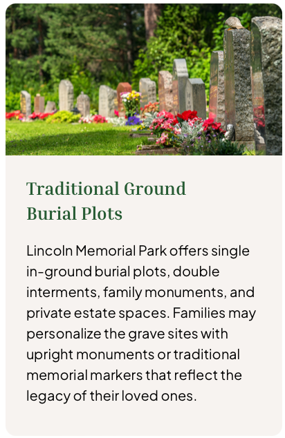 Grave for sale - Lincoln Memorial Park (6 spaces): CB-900059